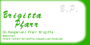 brigitta pfarr business card